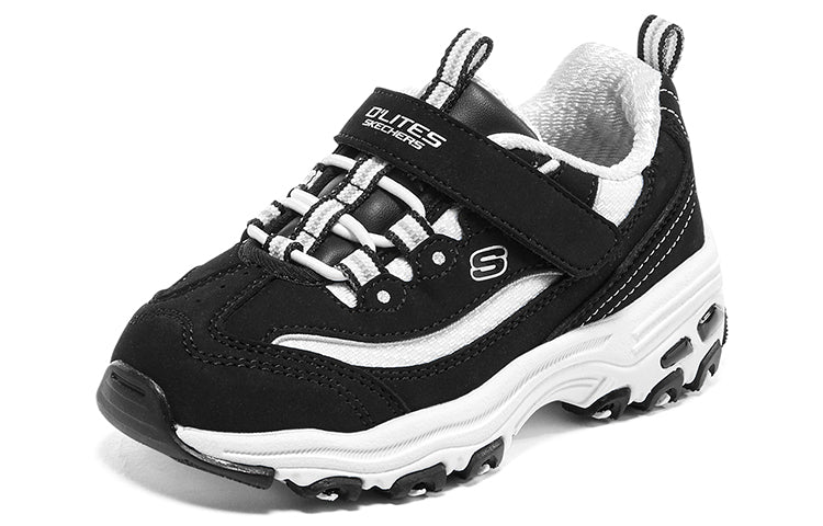 (GS) Skechers D'Lites Shoes 'Black White' 405221N-BKW