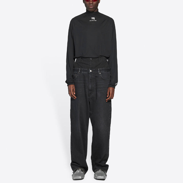 Balenciaga Double Waistband Pants 'Black' 661609TBP471055