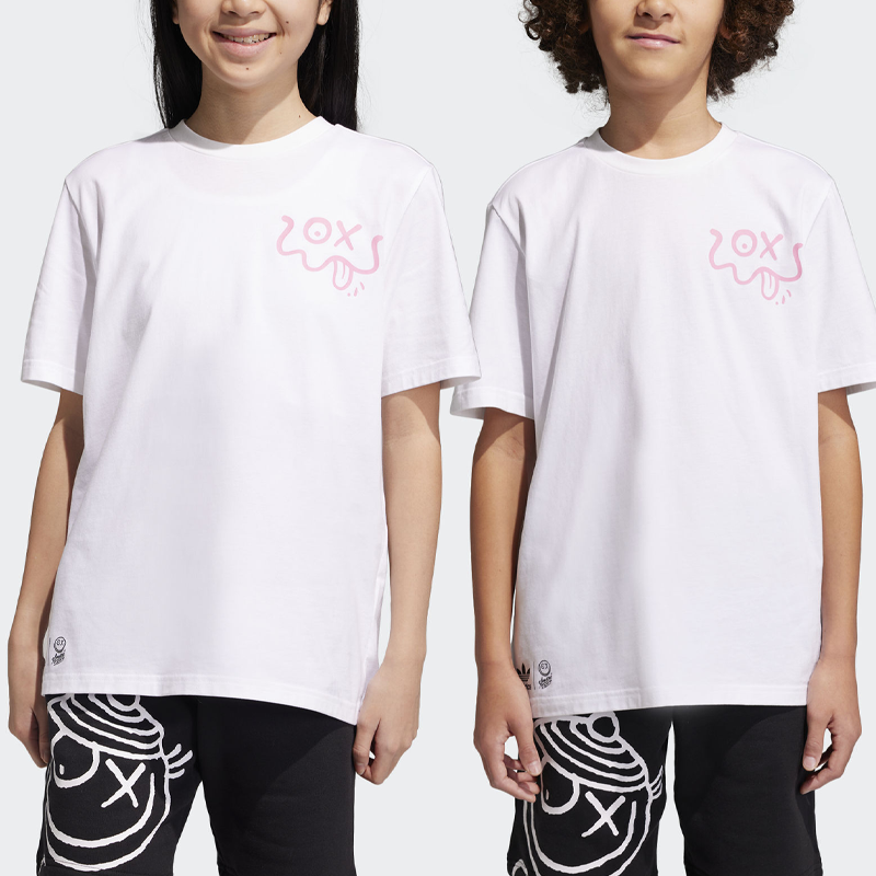(GS) adidas Andr Saraiva T-Shirt 'White Pink' IB8554