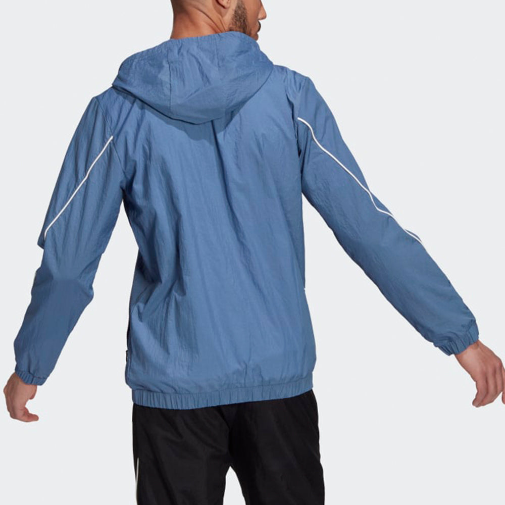 adidas M Favs Q1 Wb Half Zipper Pullover hooded Training Sports Jacket Deep Blue GK9443
