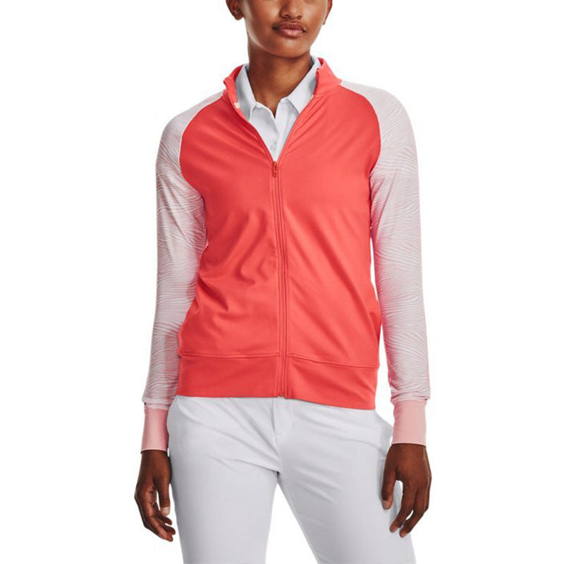 (WMNS) Under Armour Storm Midlayer Full Zip Jacket 'Pink Orange' 1377331-690