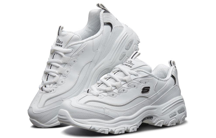 (WMNS) Skechers D'Lites GS White/Black 11931-WBK