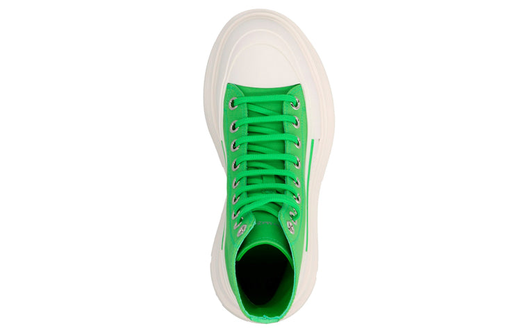 (WMNS) Alexander McQueen Tread Slick Boots 'Green White' 697080W4UW23189
