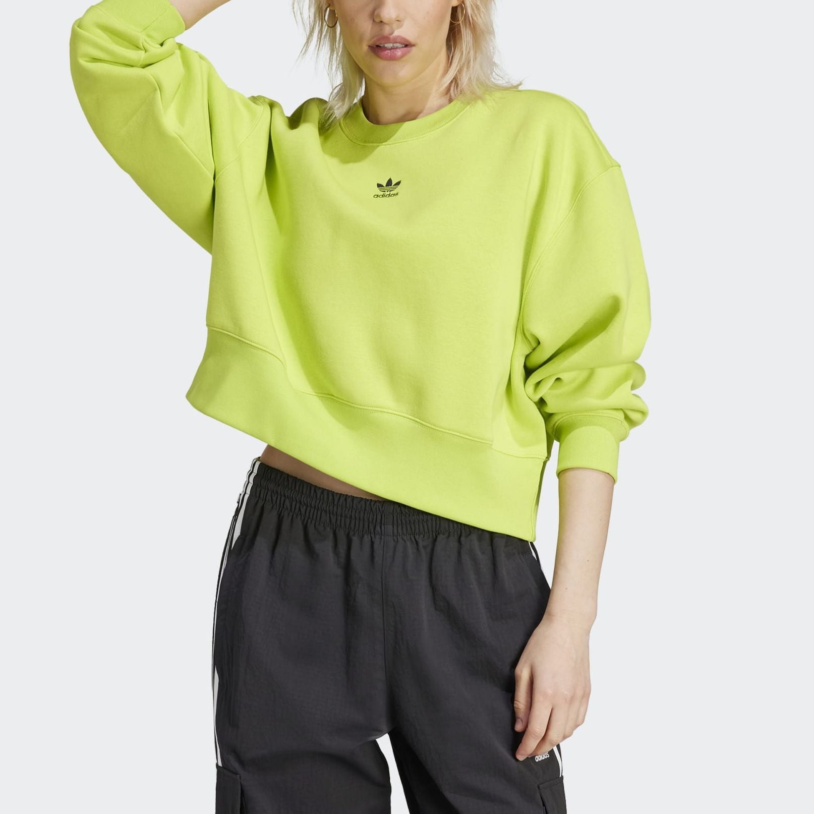 (WMNS) adidas Adicolor Essentials Crew Sweatshirt 'Yellow' IP1282