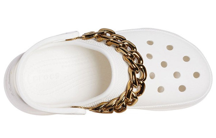 (WMNS) Crocs Retro Chain White Gold Sandals 'White Gold' 206662-19B
