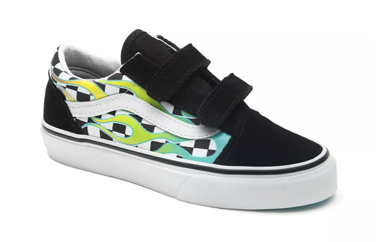 (PS) Vans Old Skool Flame Checkboard 'Black White' VN0A38HDVIU