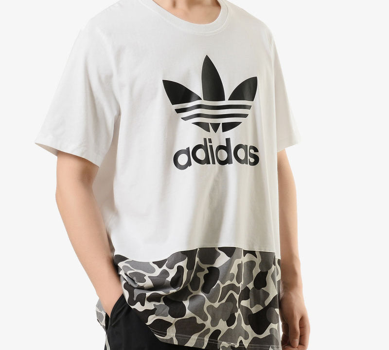 adidas originals Camouflage Leopard print Short Sleeve White DN8034