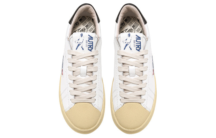 Autry Bob Lutz Low Leather Sneakers 'White Black' BLLM-TC08
