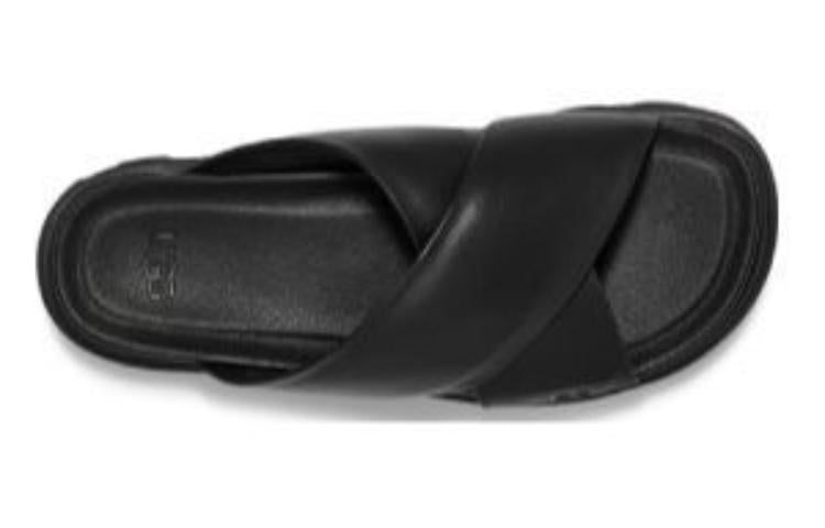 (WMNS) UGG Capitelle Crossband Sandal 'Black' 1152672-BLK