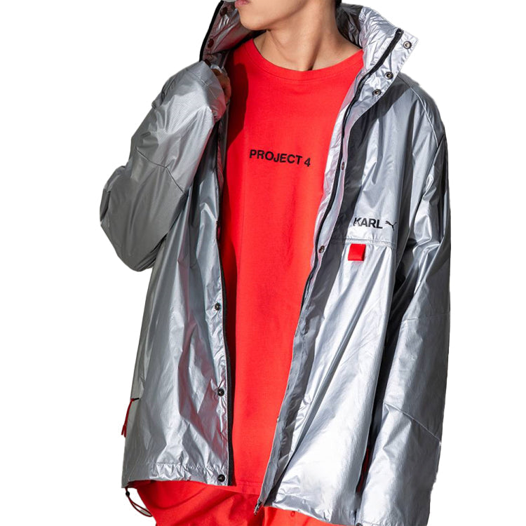 PUMA Silver Zipper Woven Sports Jacket 595679-01