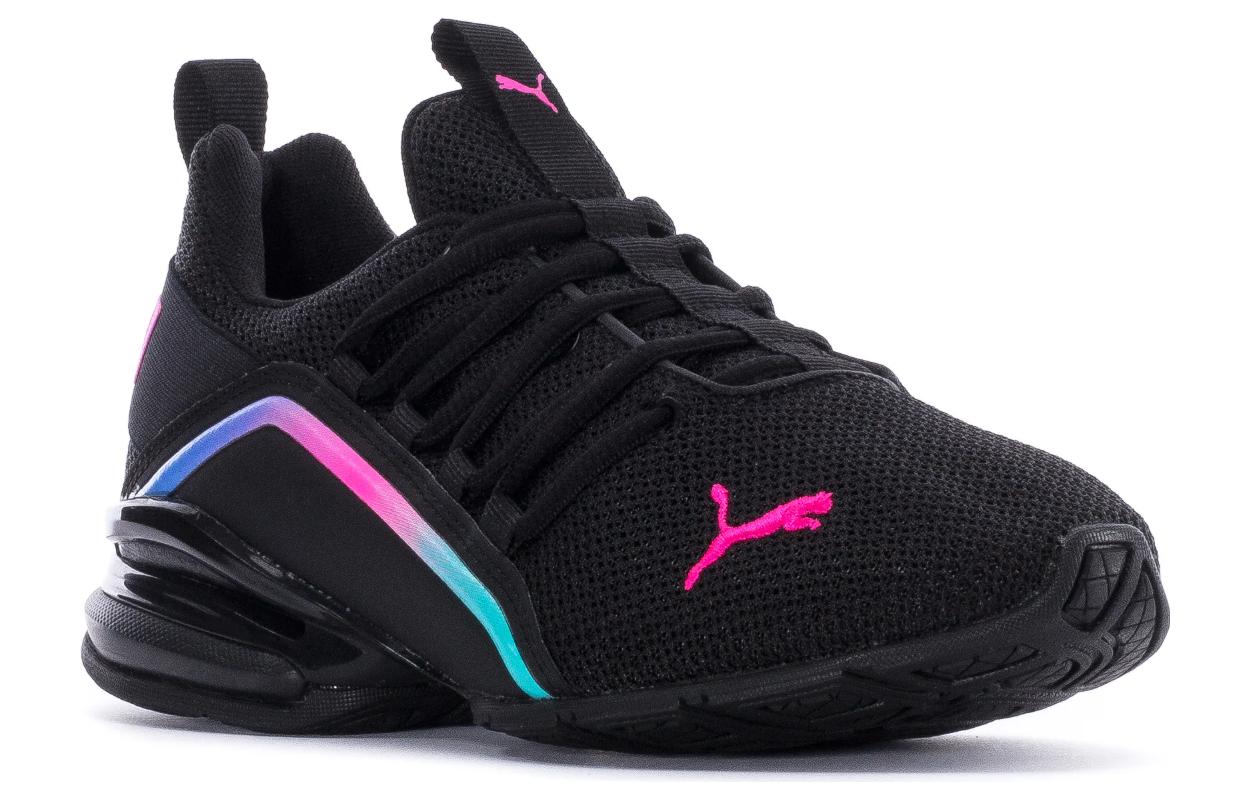 (WMNS) PUMA Axelion Mesh Fade 'Black/Luminous Pink' 377178-01