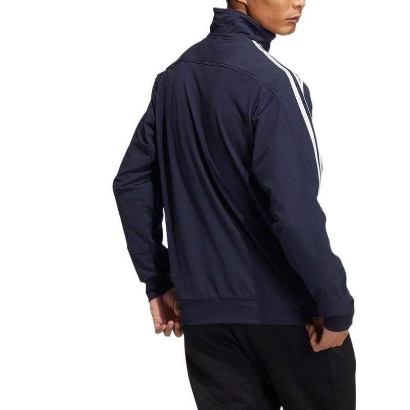 Men's adidas Logo Stripe Long Sleeves Jacket Blue HC9952