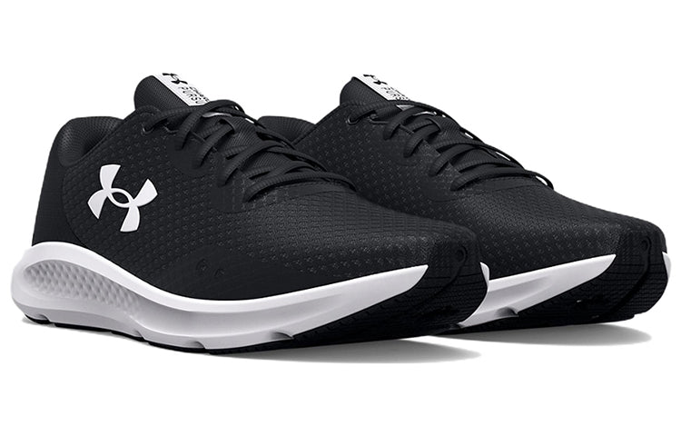 (WMNS) Under Armour Charged Pursuit 3 Wide 'Black White' 3025802-001