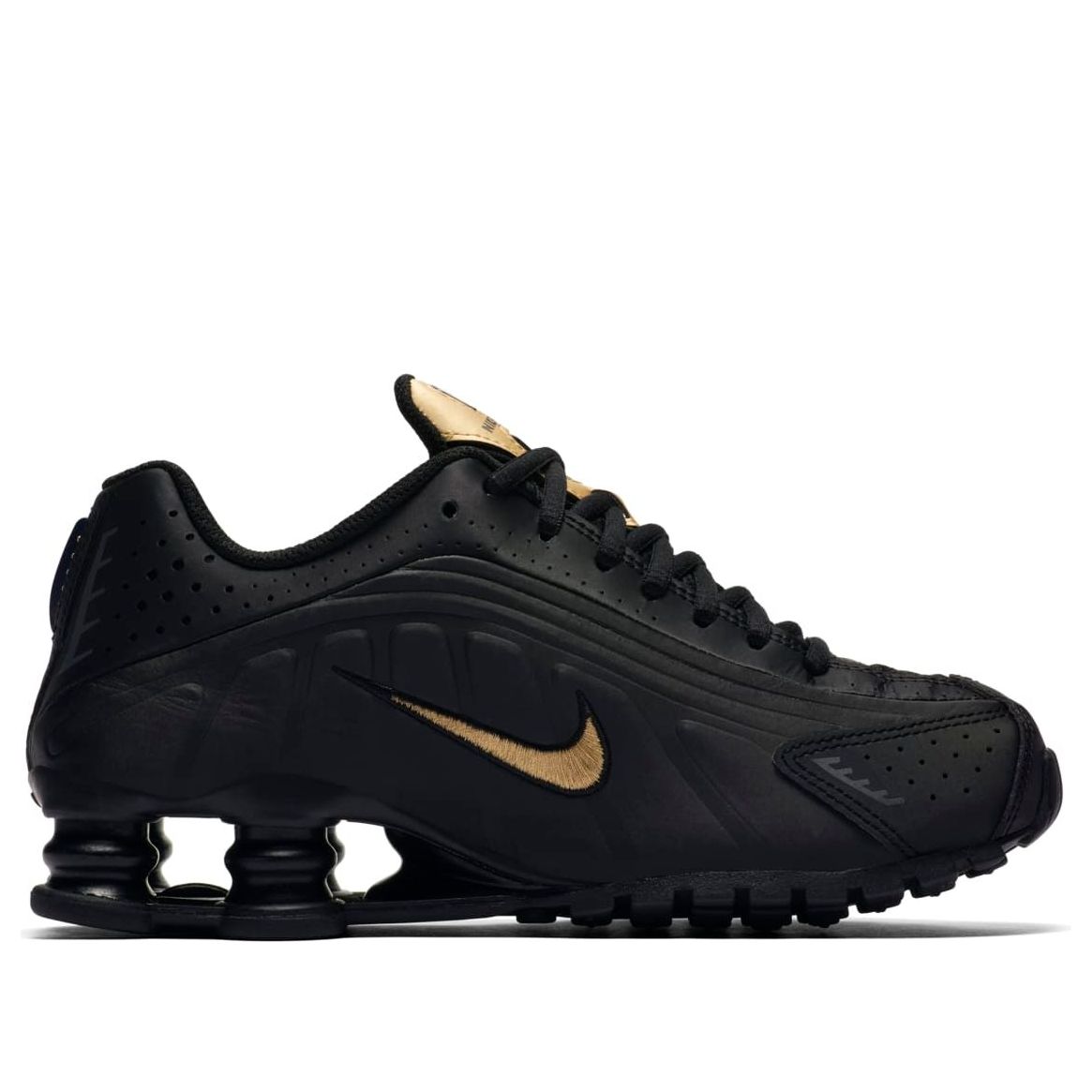 (GS) Nike Shox R4 'Black Metallic Gold' BQ4000-004