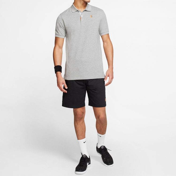 Nike The Nike Slim Fit Short Sleeve Polo Shirt Gray BQ4462-063