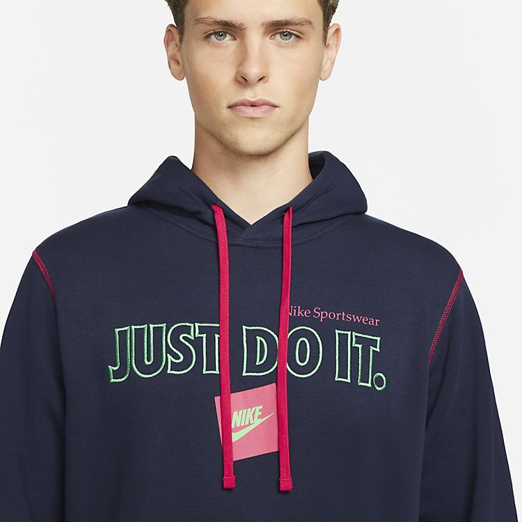 Nike Sportswear Club Fleece Lined Pullover Hoodie 'Obsidian' DD6223-451