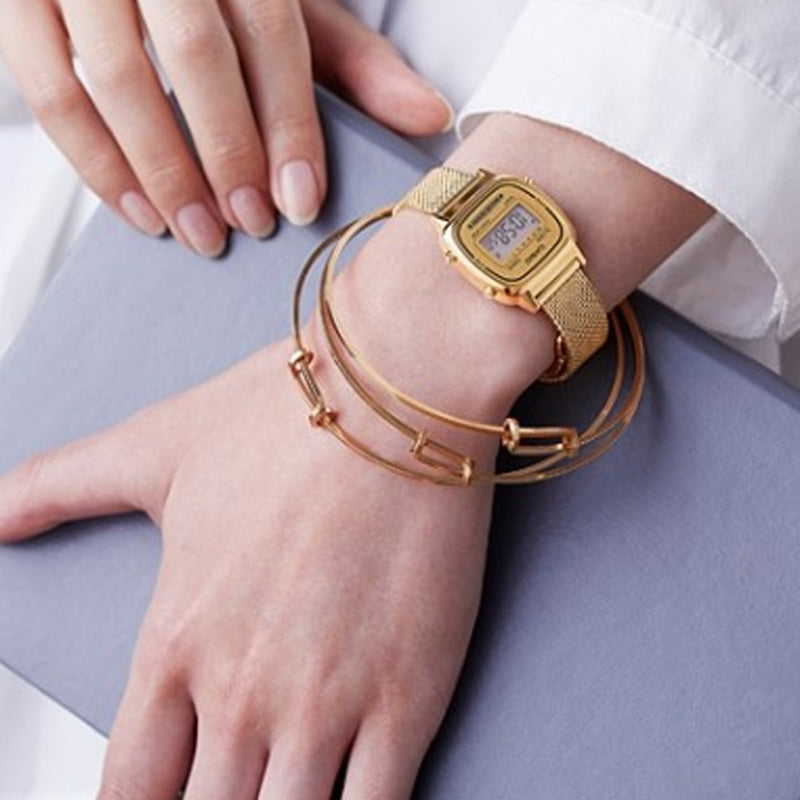 CASIO Waterproof Quartz Unisex Gold Digital LA670WEMY-9