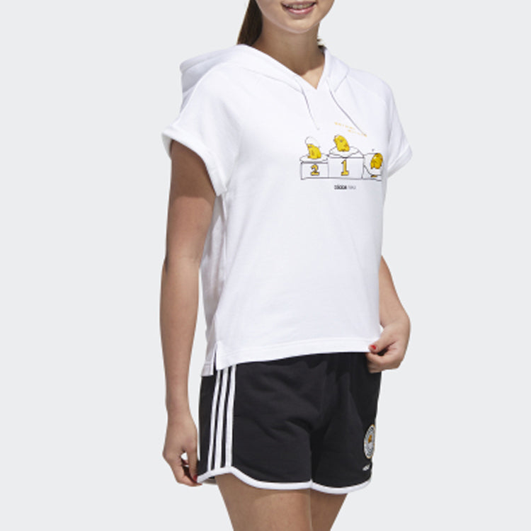 (WMNS) adidas neo x Gudetama Hooded Tee White GL7233