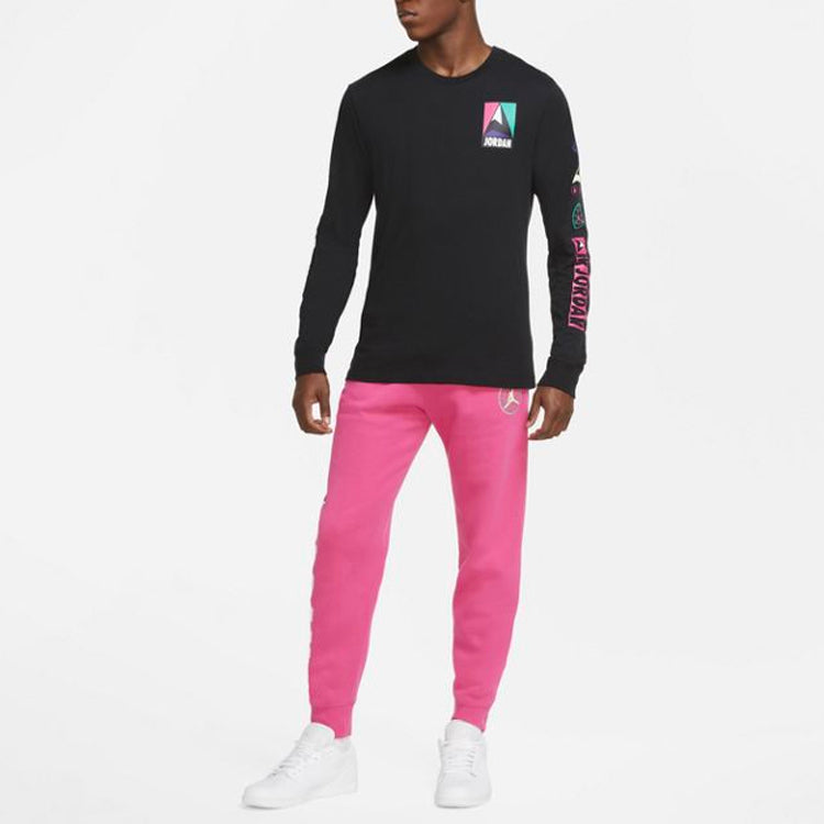 Air Jordan Winter Utility Chest Printing Long Sleeves Black CT3695-010
