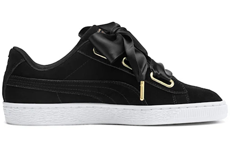 (WMNS) PUMA Suede Heart Floral 'Black Orange' 370807-01