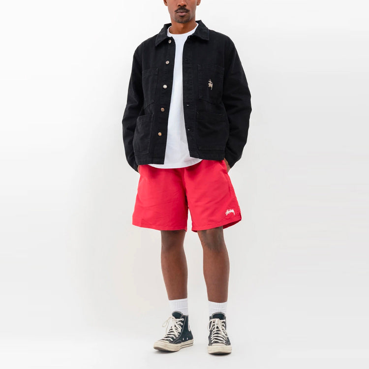 Stussy Alphabet Minimalistic Button Jacket Unisex Black 115588