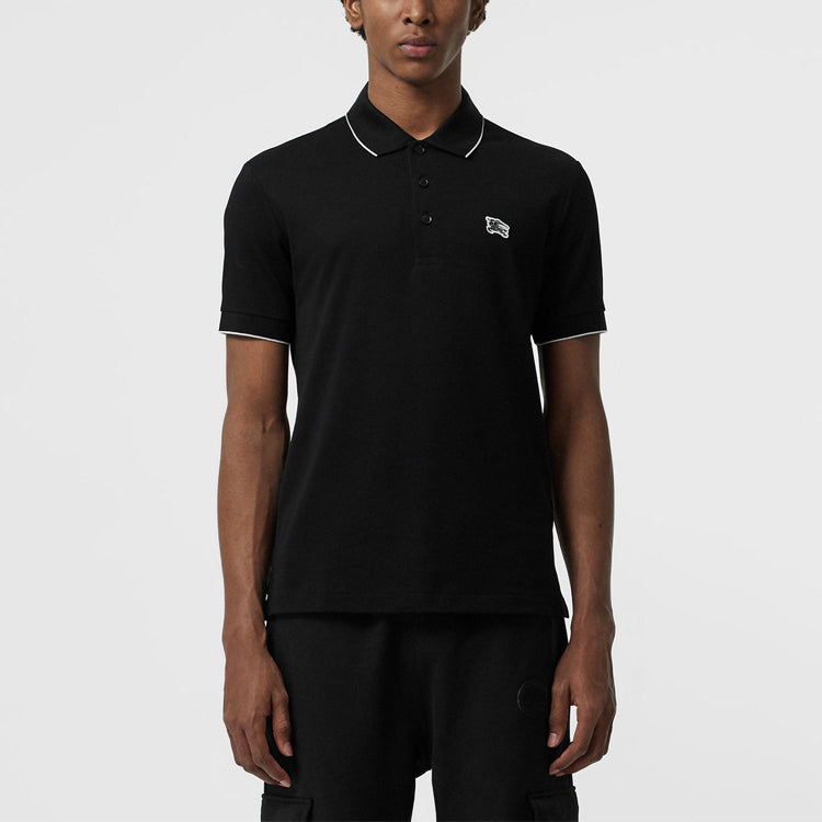 Men's Burberry Short Sleeve Polo Shirt Black 80083281