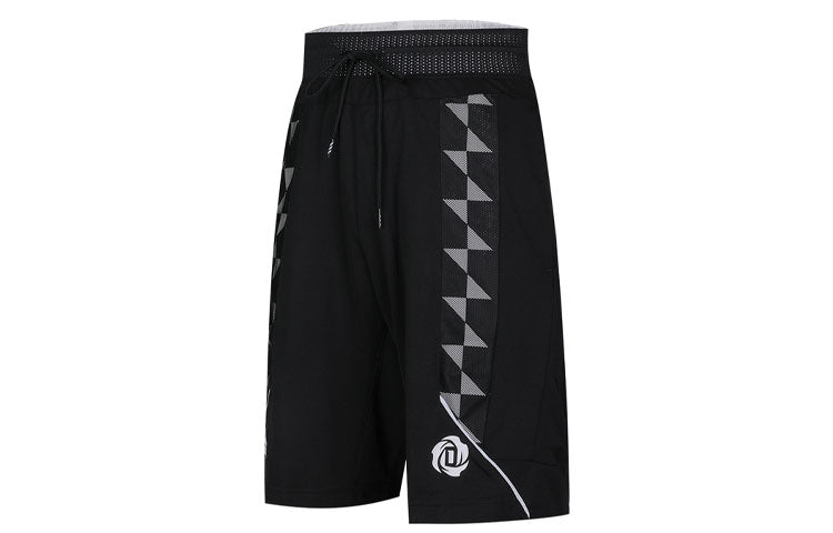 adidas Logo Pattern Printing Basketball Sports Shorts Black DZ0608