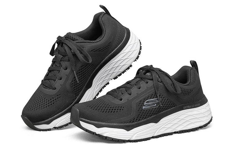 (WMNS) Skechers Elite SR Low-Top Black/White 108029-BKW