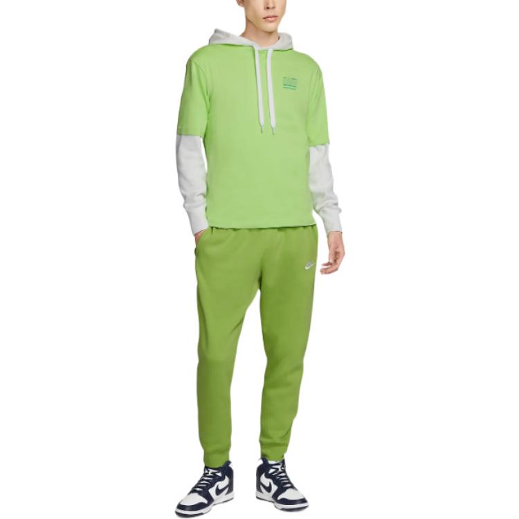 Men's Nike Logo Pattern Printing Round Neck Short Sleeve Green T-Shirt DX3514-360