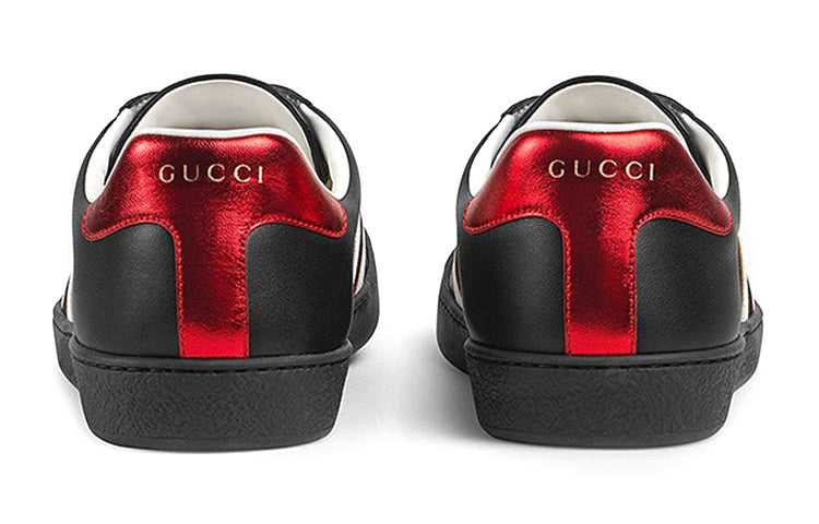 Gucci Ace Stripe Leather 'Black' 523469-OFIVO-1076