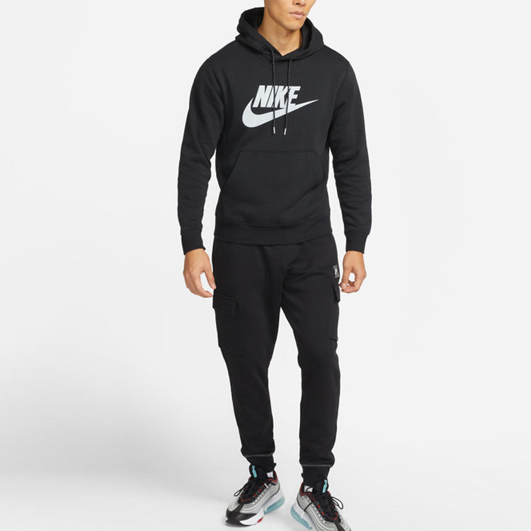 Men's Nike Casual Alphabet Logo Printing Fleece Black DM1237-010
