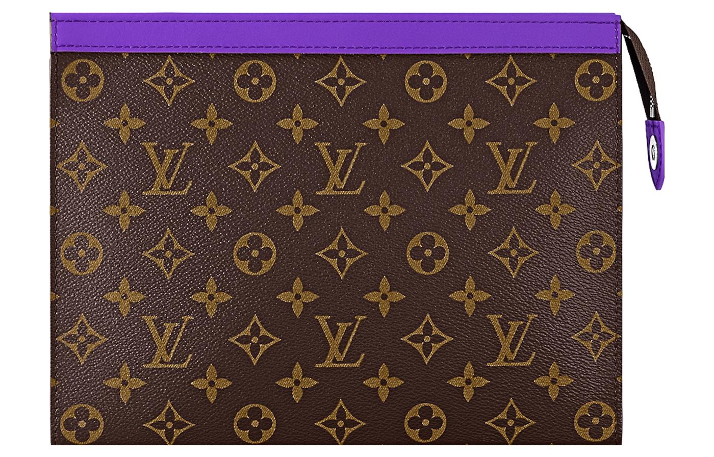 LOUIS VUITTON Pochette Voyage MM Monogram Macassar Canvas 'Violet' M82859