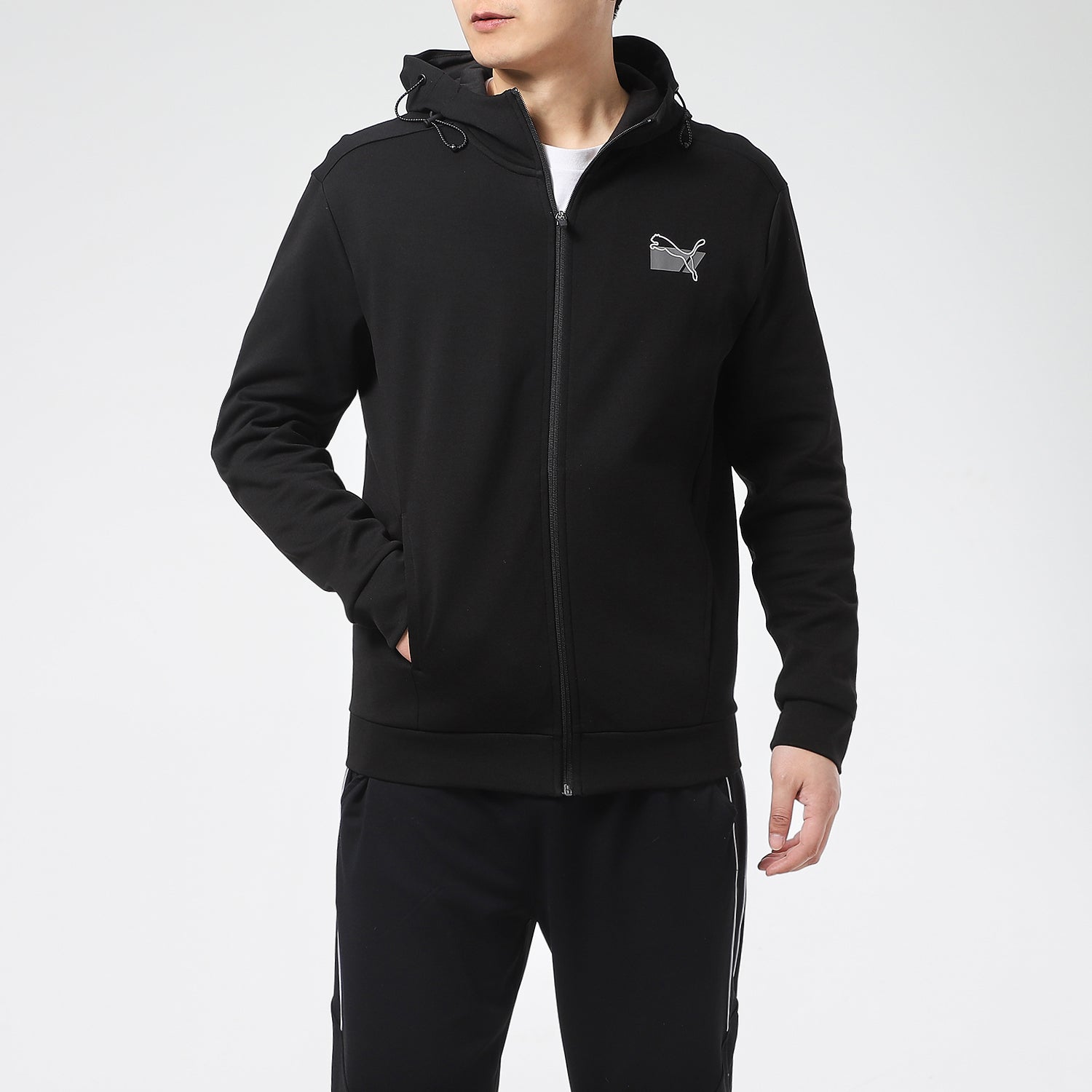 PUMA Rad/cal Full Zip Hoodie 'Black White' 588826-01