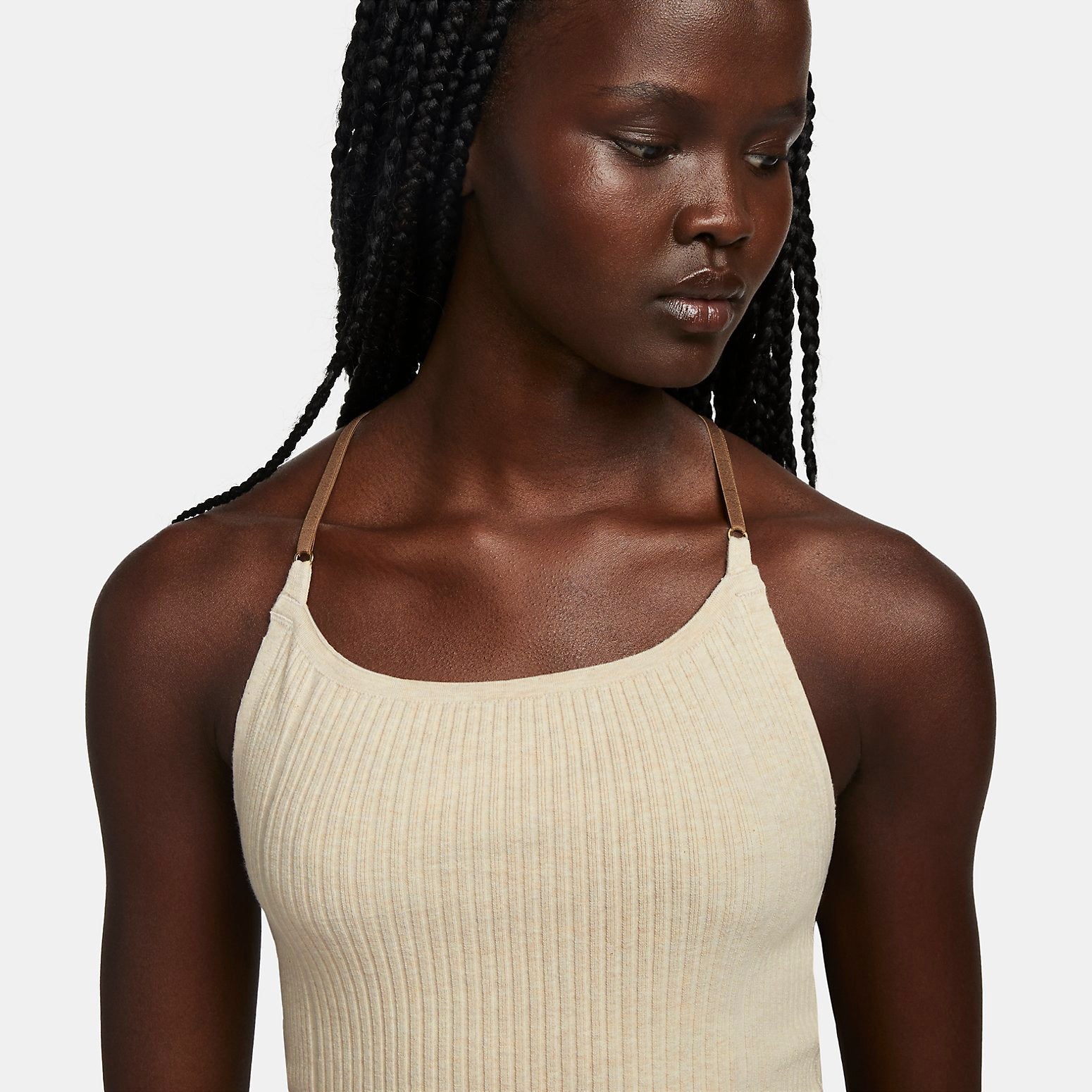 (WMNS) Nike x Jacquemus Ribbed Short Bodysuit 'Pearl White' DN3233-221
