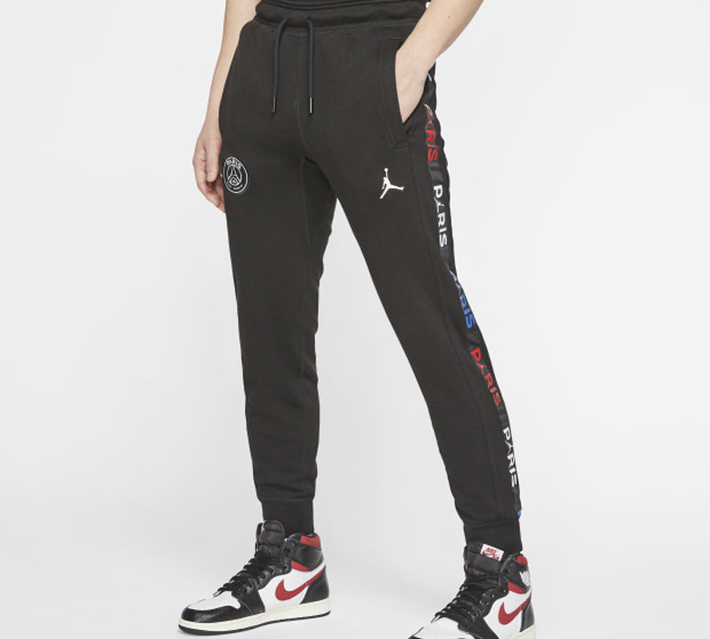 Air Jordan Paris Saint-Germain Logo Sweatpants 'Black' BQ8349-011
