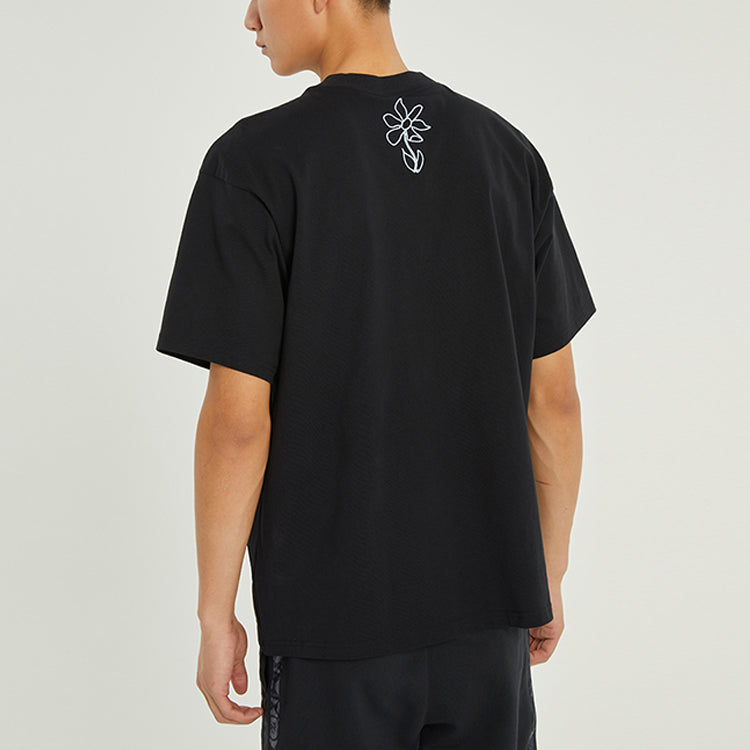 Men's adidas originals Unitefit Tee Valentine's Day Solid Color Round Neck Short Sleeve Black HI6015