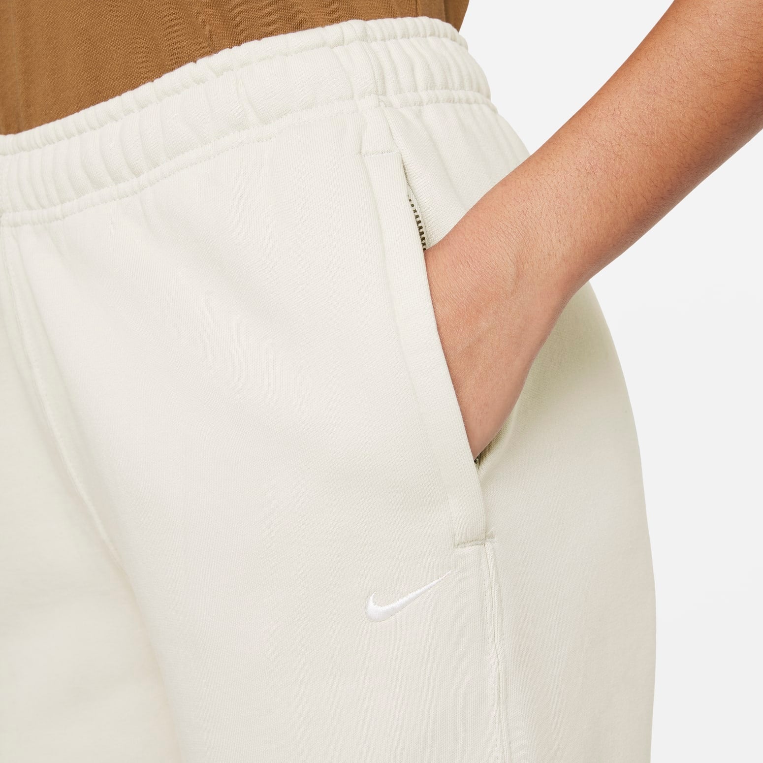 (WMNS) Nike Solo Swoosh Sweatpants 'Light Bone White' CW5565-072