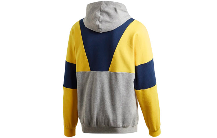 adidas originals MENS Samstag Panel Hoody Grey/Yellow FM2209