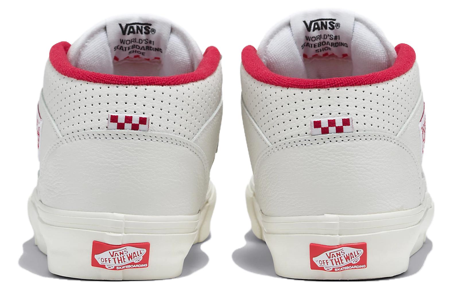 Vans Skate Half Cab Shoes 'White Red' VN0A5FCDYF9