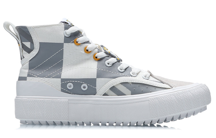 (WMNS) Li-Ning Classic Canvas Hi x Disney 'White Grey' AGCR180-3