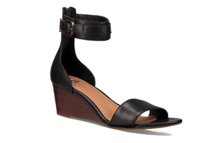 (WMNS) UGG Char Black Sandals 'Black' 1018581-BLK