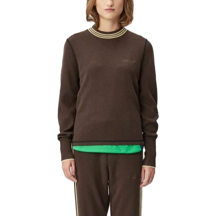 adidas x Wales Bonner Long-Sleeve Knit Sweater 'Dark Brown' IN5953