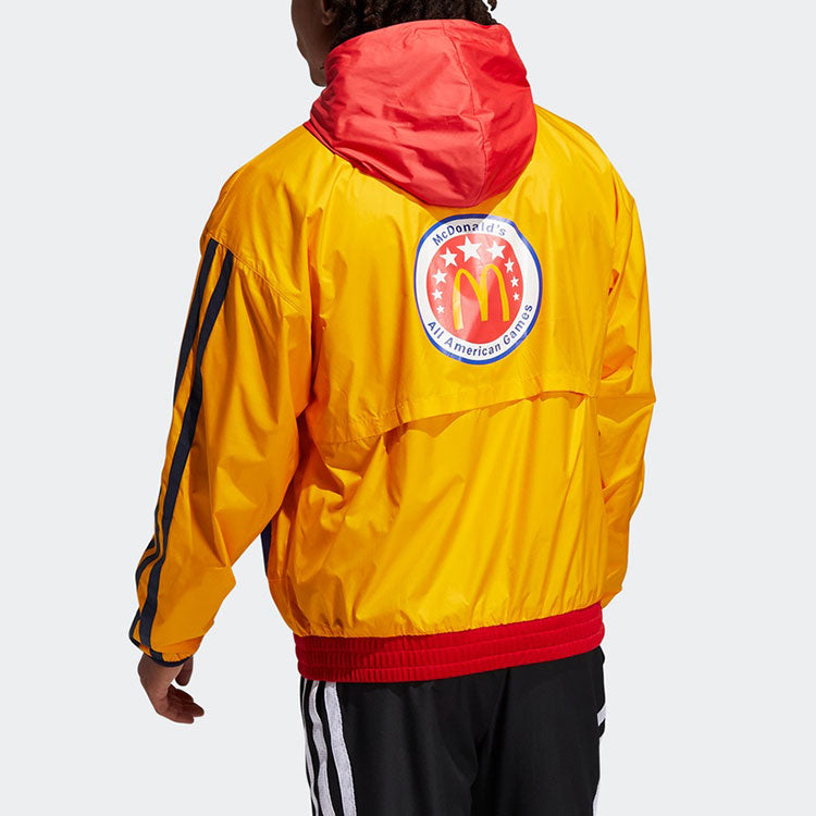 adidas Ee Mcd Basketball Casual Sports hooded Long Sleeves Yellow H16555