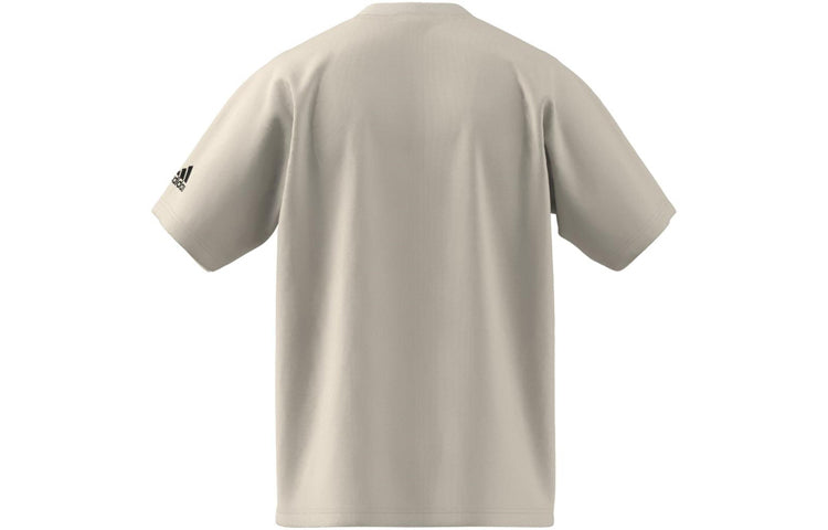 adidas Logo Alphabet Printing Short Sleeve Couple Style Yellow White H14667