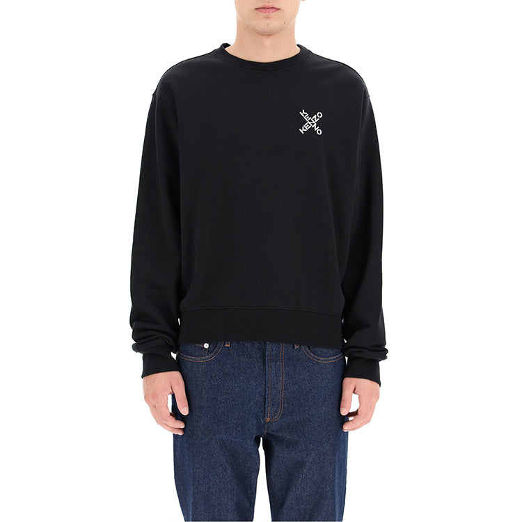 Men's KENZO Little X Round Neck Sports Black FA65SW0014MS-99