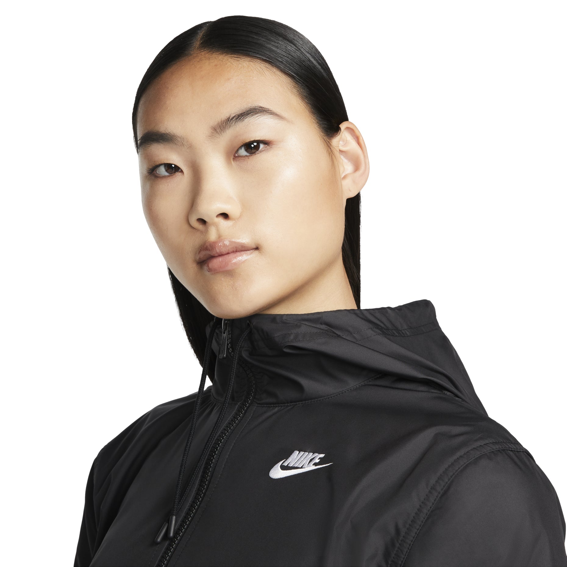 (WMNS) Nike Sportswear Essential Repel Woven Jacket Asia Sizing 'Black' DM6180-010
