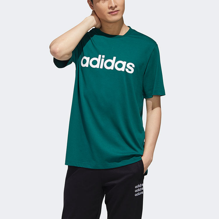 adidas neo Sports Round Neck Short Sleeve Green GJ8934