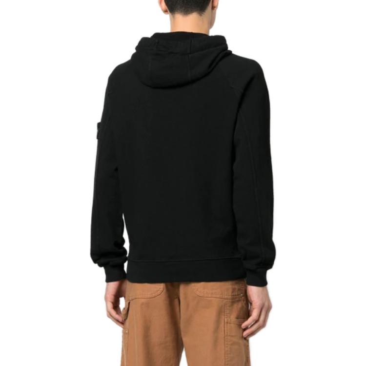 STONE ISLAND Logo Patch Hoodie 'Black' 781562160-V0029