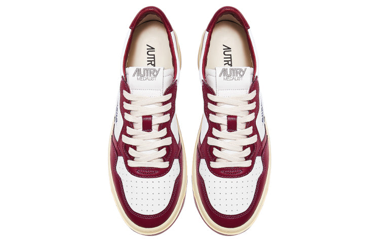 (WMNS) AUTRY Medalist Low Top Bicolor 'White Burgundy' AULW-WB13