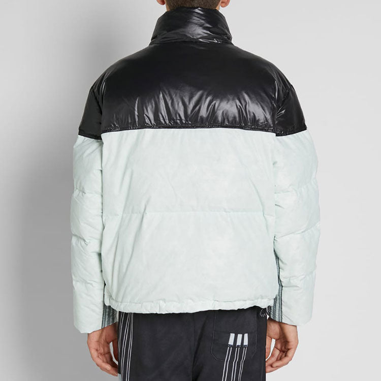Men's adidas originals x alexander wang Crossover Translucent Ripstop Contrast Color Stitching Mint Green Down Jacket DT9504